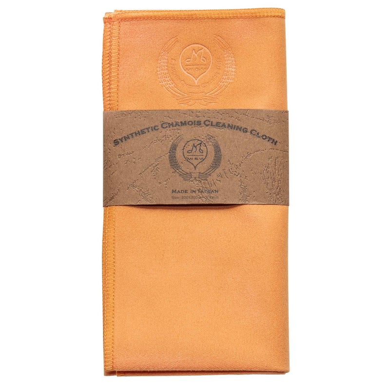 Mivi MI&VI Synthetic Chamois Microfiber Instrument Cleaning & Polishing Cloth for Violin, Viola, Cello, Bass, Guitar, Saxophone, Flute 12x12in (Tangerine-Orange) - Image 1